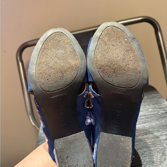 Sole Society Luella Floral Embroidered Heel Mules Sz 8 - Picture 11 of 12